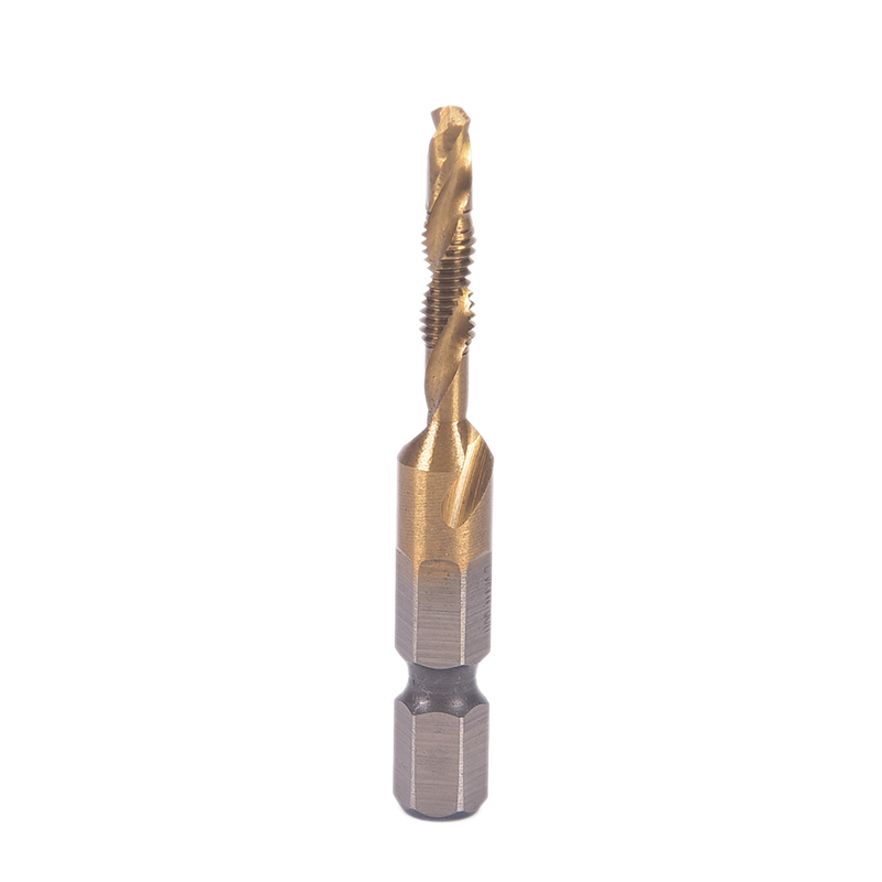 New M3-M10 Hex Shank Titanium Plated HSS Hand Screw Thread Metric Tap Drill Bits