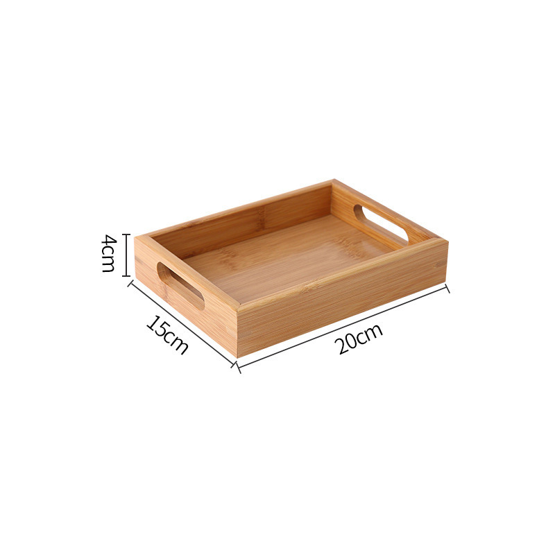 Bamboo and wood tray, rectangular tea tray, solid wood, household Kung Fu tea set, water cup tray, Japanese wooden bread, wooden dining plate