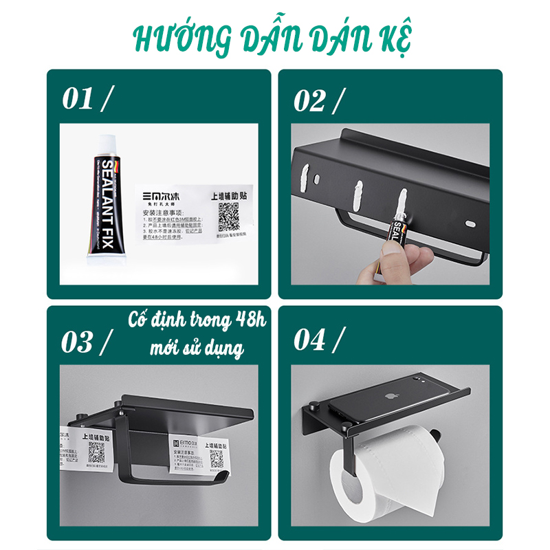 Kệ Để Cuộn Giấy Vệ Sinh Dán Tường Tiện Dụng