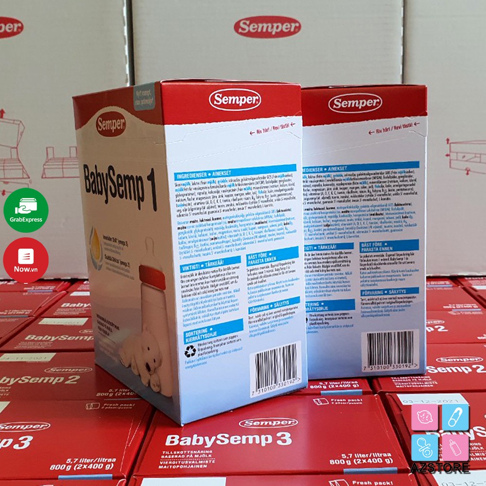 Sữa bột Semper Thụy Điển 800g từ số 1-4