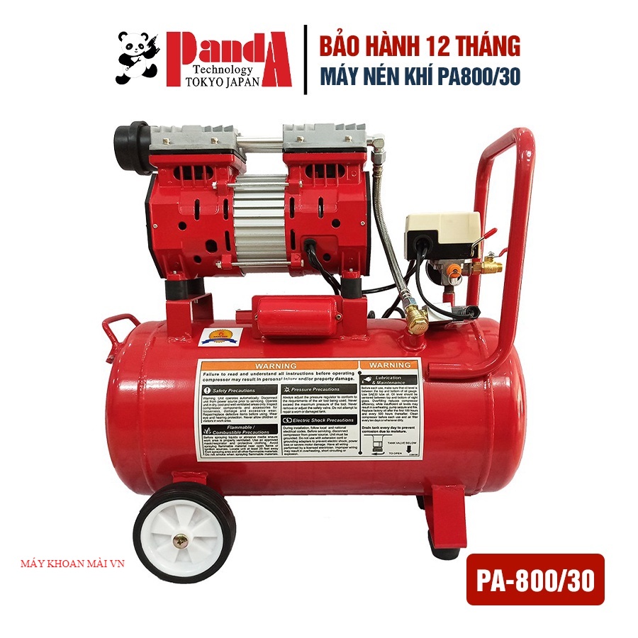 Panda máy nén khí không dầu panda pa800/30/bình 30l/ công suất 850w/ chính hãng đl vn