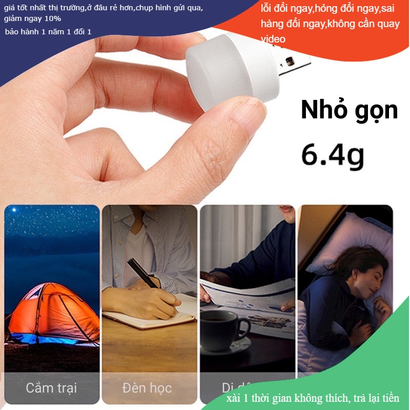 Đèn led mini, đèn ngủ đọc sách bảo vệ mắt cống USB DUASHOP.