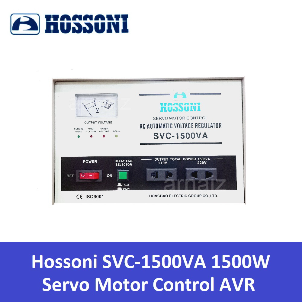 Hossoni AVR 1500W Servo Type Automatic Voltage Regulator SVC1500 Servo