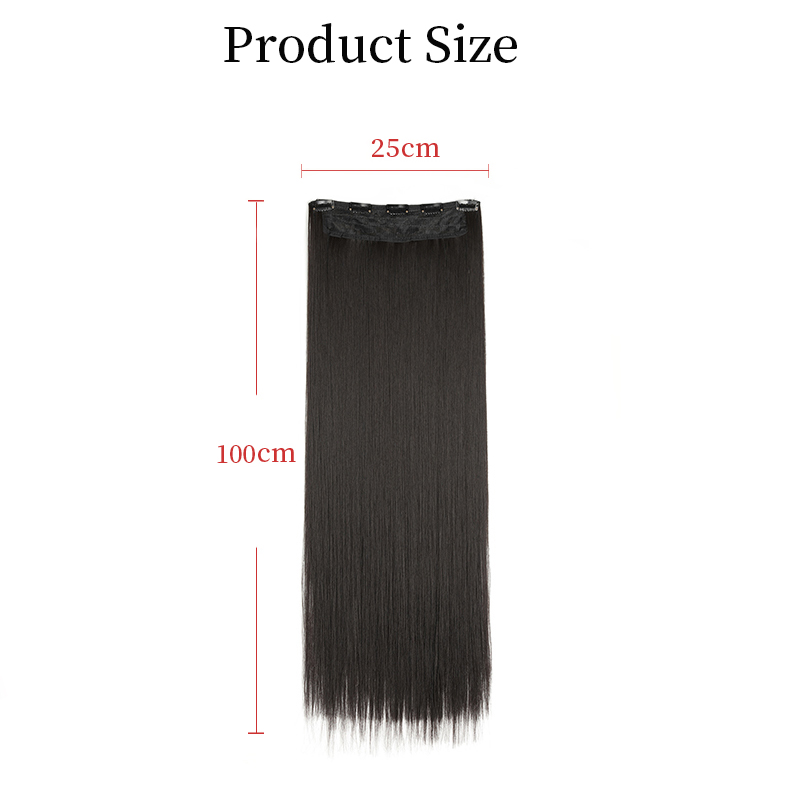 Phần mở rộng tóc dài thẳng có kẹp cực dài 100cm dành cho nữ