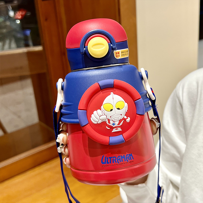 Cup Insulated water cup boy baby kettle special straw cup for school fall-proof 316 stainless steel material cartoon