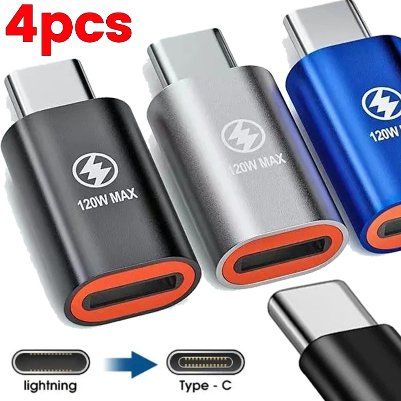 Wenefang%204/1Pcs%20PD%20120W%20Super%20Fast%20Charging%20Mobile%20Phone%20Adapters%20for%20iOS%20Female%20To%20Type%20C%20Male%20Converters%20Suitable%20for%20iPhone%2015%20Pro%20-%20Image%202
