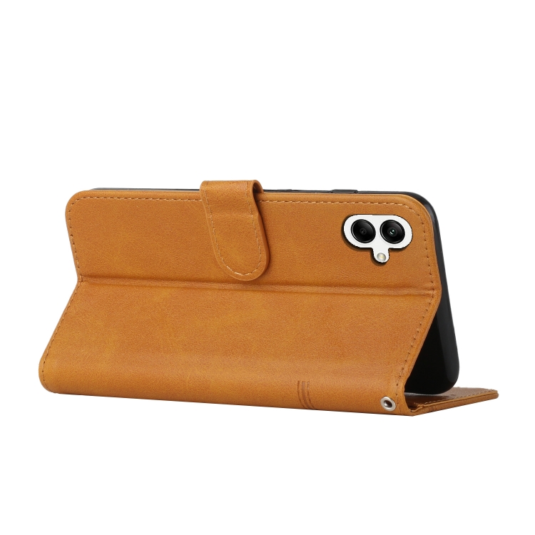 【HZSUNSKY】 For Samsung Galaxy A05 Stitching Calf Texture Buckle Leather Phone Case