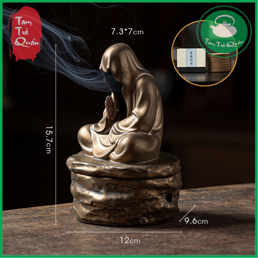 Lư đồng đốt hương trầm dáng thiền tông