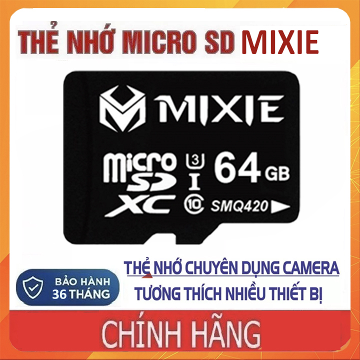 Xả hàng thẻ nhớ chính hãng mixie 128gb 64gb 32gb chuyên dùng cho camera và - ảnh sản phẩm 2