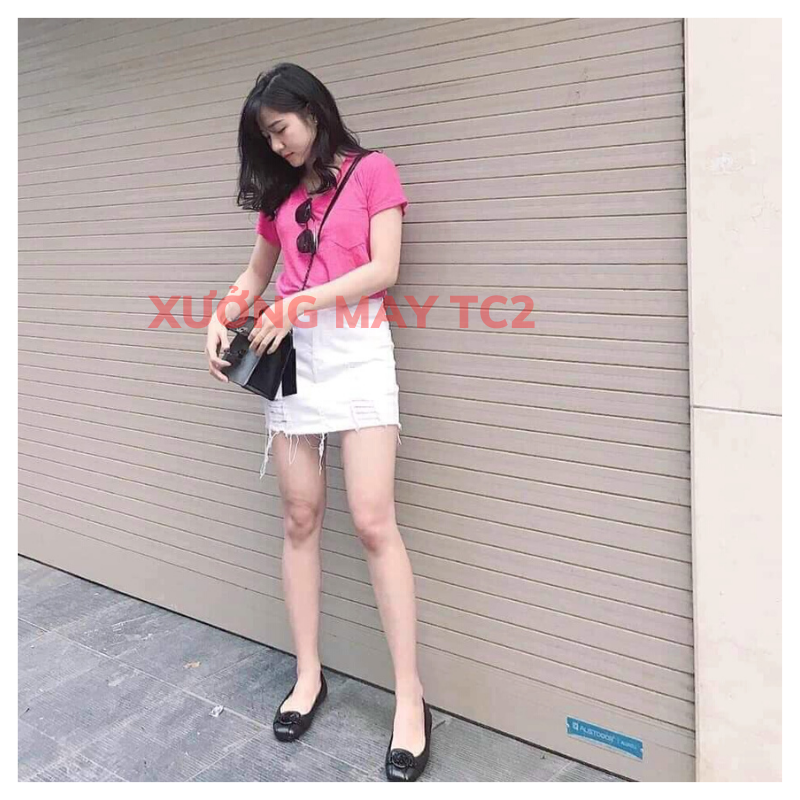 Chân váy bò ngắn rách nữ/ chân váy bò ngắn 2 màu trắng đen ,chân váy hàn quốc nữ trẻ trung năng động MAY2