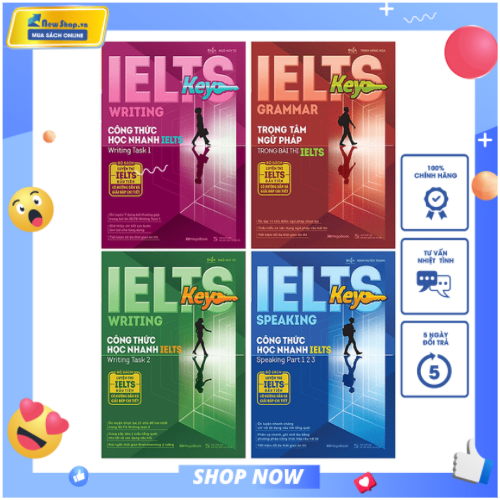 Sách - combo 4 cuốn ielts key - công thức học nhanh ielts - newshop