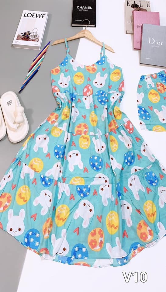 ĐẦM TOLE DÂY KÈM QUẦN (M-XL)