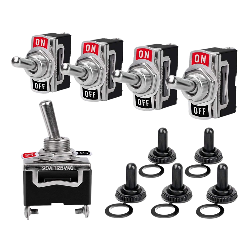 【TopazTrove】Heavy Duty Rocker Toggle Switch 15A 250V 20A 125V SPST 2 ...