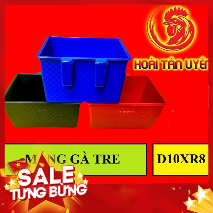 Máng vuông gà tre kt xanh đỏ đen