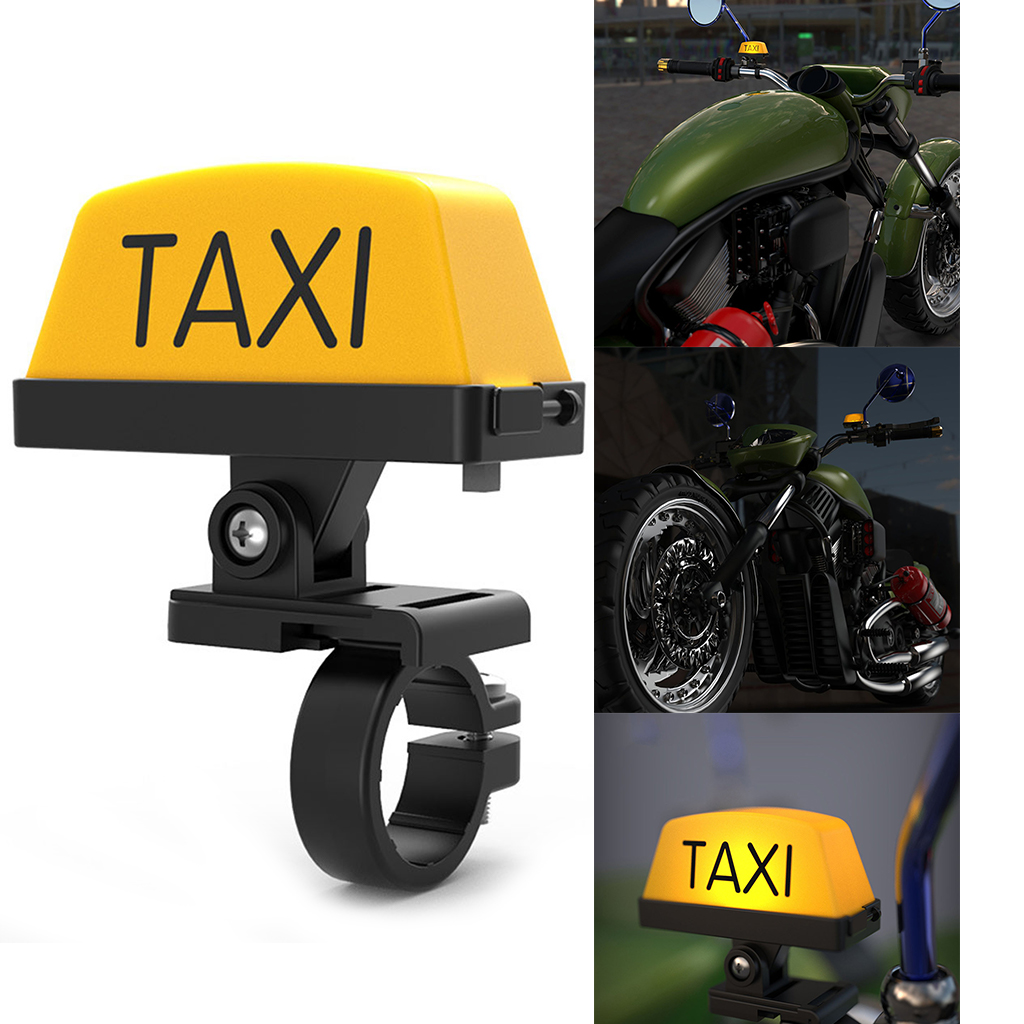 Motorcycle Indicator Motorcycle Mirror Light USB Rechargable Warning Taxi Box