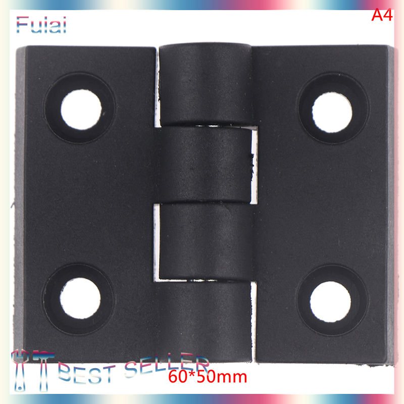 Fulai 1 cái bản lề nhỏ bản lề ABS Vòng bi cửa nhựa màu đen mini