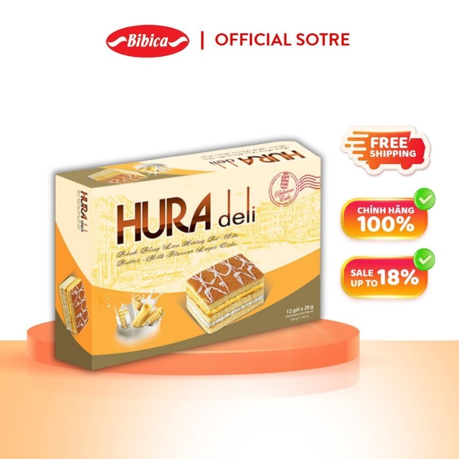 Bánh Hura Deli Cốm - Dừa Bibica 336g