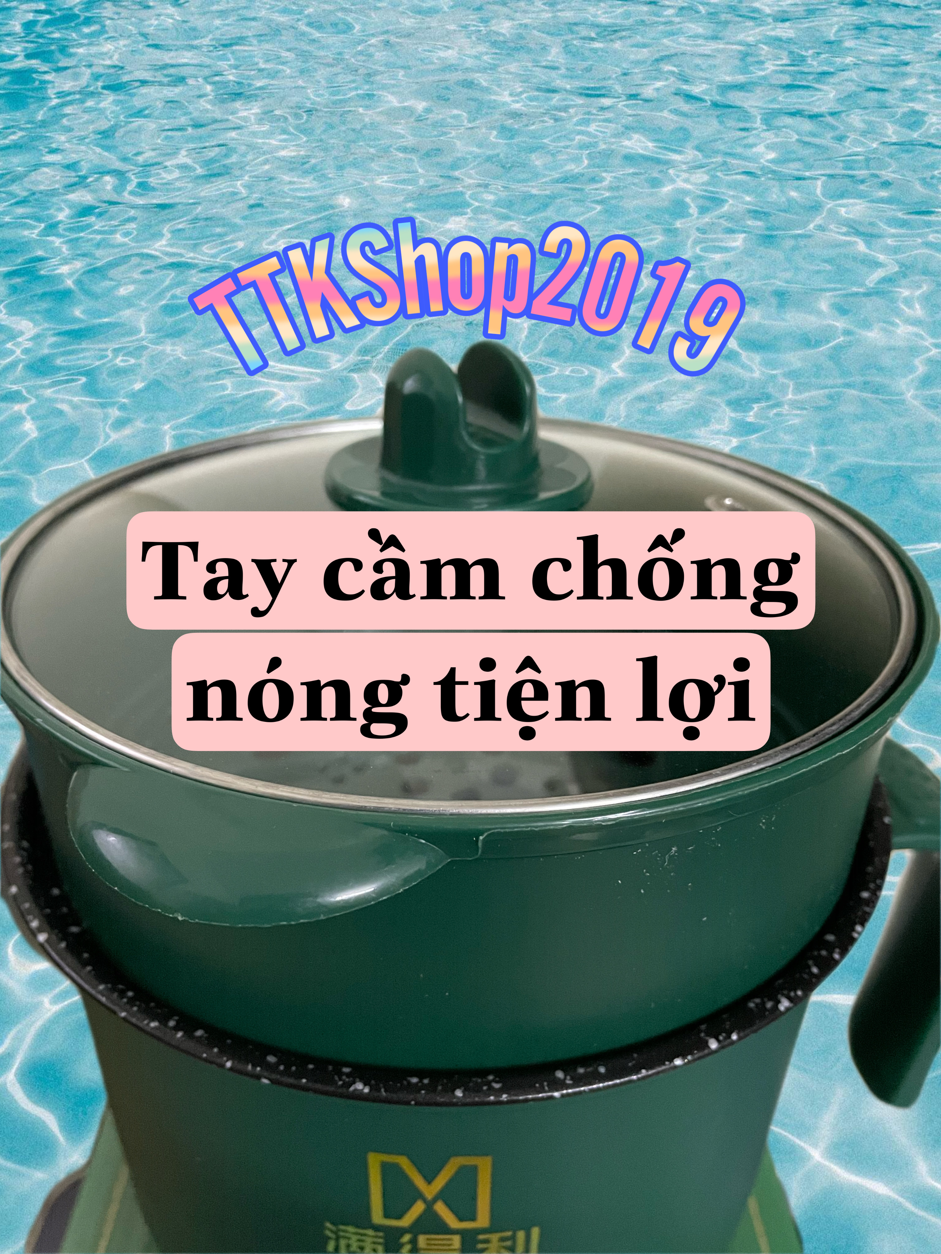Pot Electric Mini 2 tiered multi-purpose gift with steaming tray (fried, fried, cooking, cook rice, cooking hot pot mini) for 1-2 people