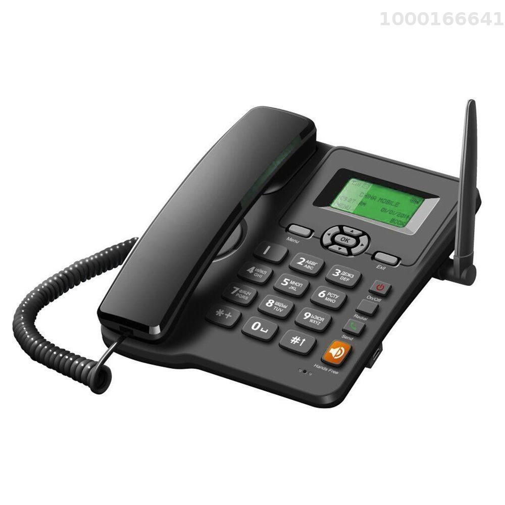 Dual SIM Card 2G Fixed Phone with Antenna Radio Alarm Clock - Ideal for House Call Center and Company Use