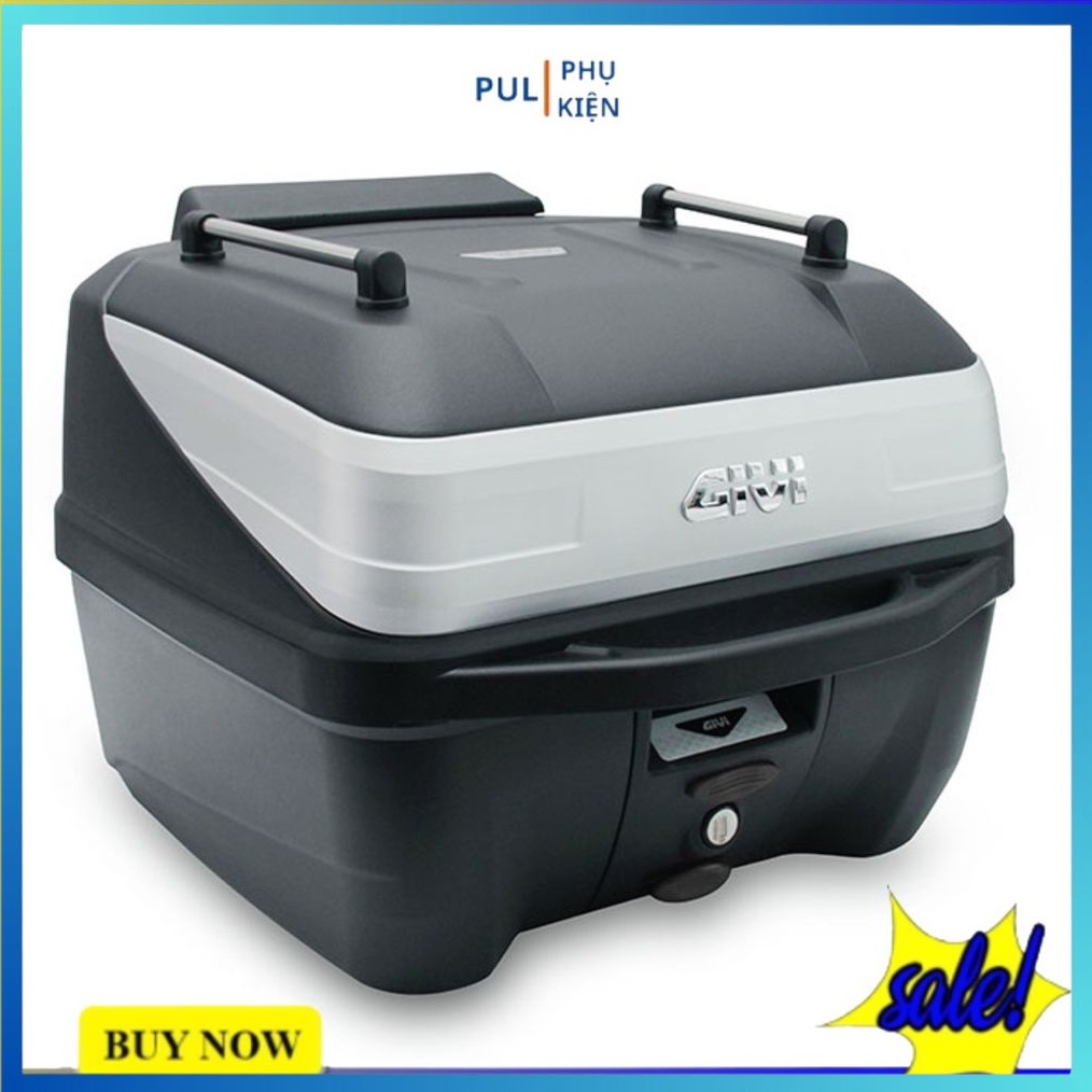 Thùng sau moto xe máy givi B32N ADV 32 lít kèm sẵn đế lưới và tựa lưng gắn thùng chắc chắn