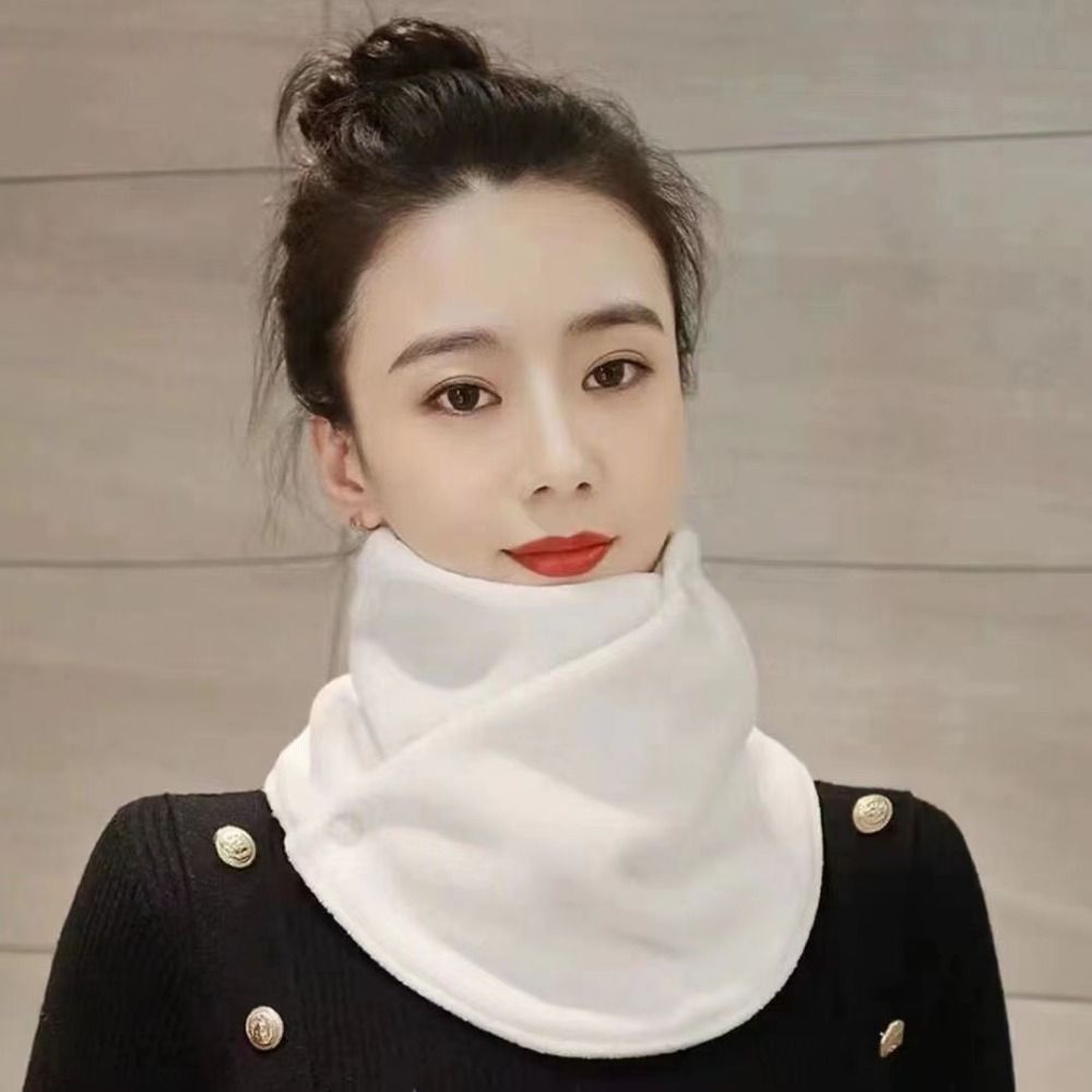 Khăn quàng cổ mùa đông khăn len choàng cổ khăn quàng cổ nữ UREAN Màu trơn Khăn choàng cổ lông cừu Đa chức năng Giữ ấm Bọc cổ bằng vải nhung lông Thời trang Cổ áo Bảo vệ cổ bằng vải nhung lông Nam