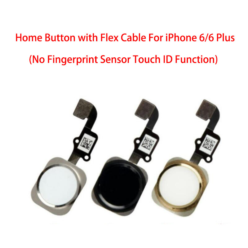 【7efc9af3】Home With Flex Cable Main Key Return Functions No Fingerprint Sensor ID For iPhone 5S 6 6S Plus. 