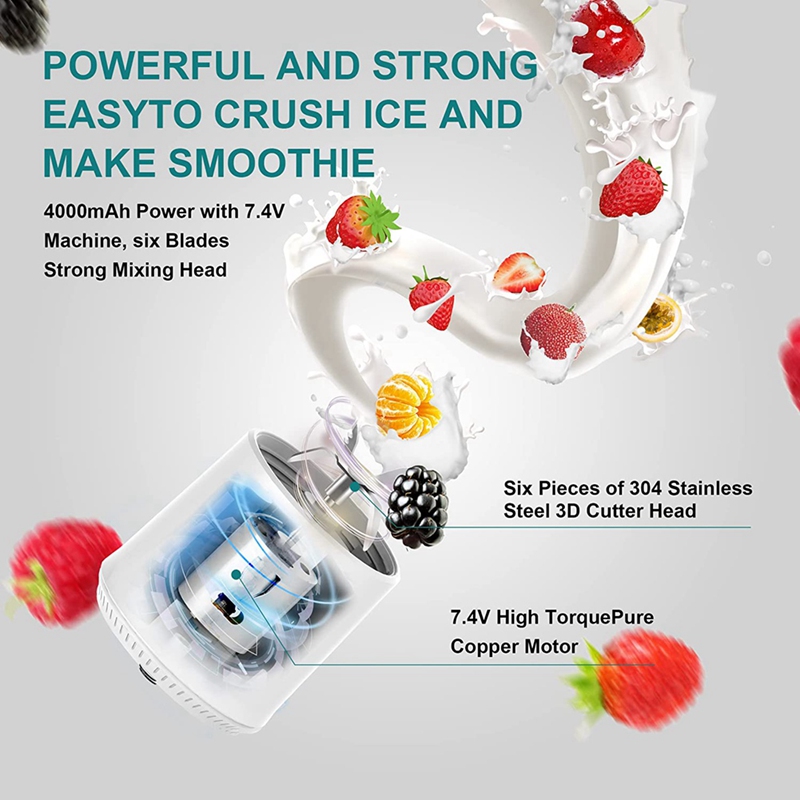 Portable Blender Smoothie Blender Cup USB Rechargeable, for Shakes and Smoothies