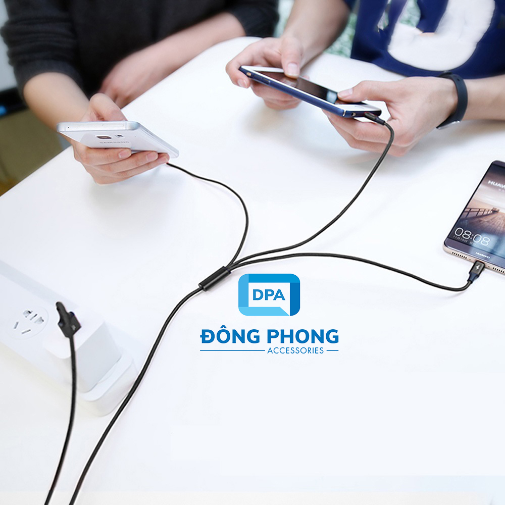 Cáp Sạc Đa Năng 3 Đầu Baseus Dây Dù Siêu Chắc Chính Hãng