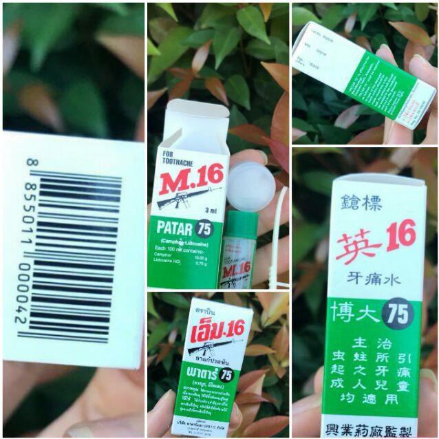 Dầu Chữa Sâu Răng Thái Lan Patar 75 M16 3ml