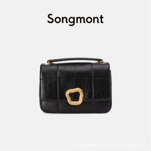 Songmont Small size new cowhide crossbody chain soft mobile phone bag small square bag for women