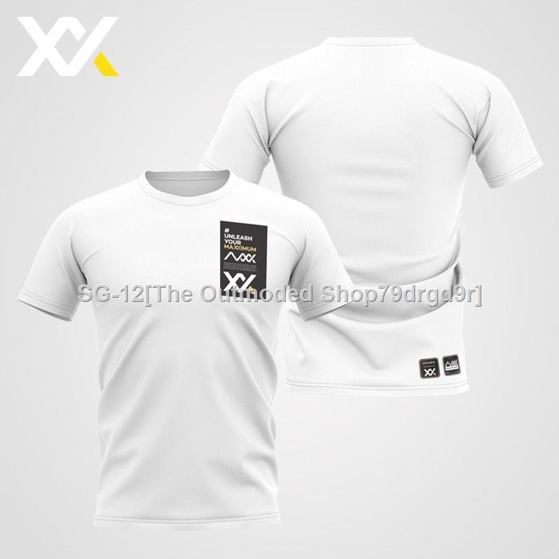 Maxx tshirt badminton jersey black silver/ black gold Baju badminton ...