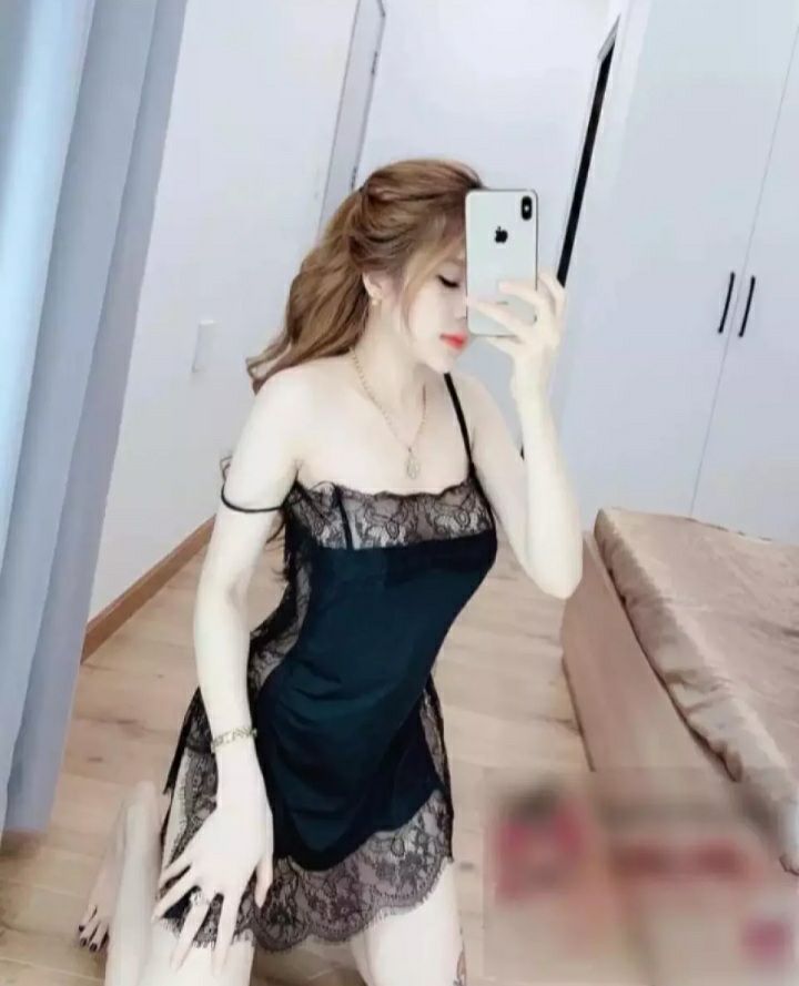 Đầm ngủ phi bóng phối ren, form dưới 50kg HOT#40