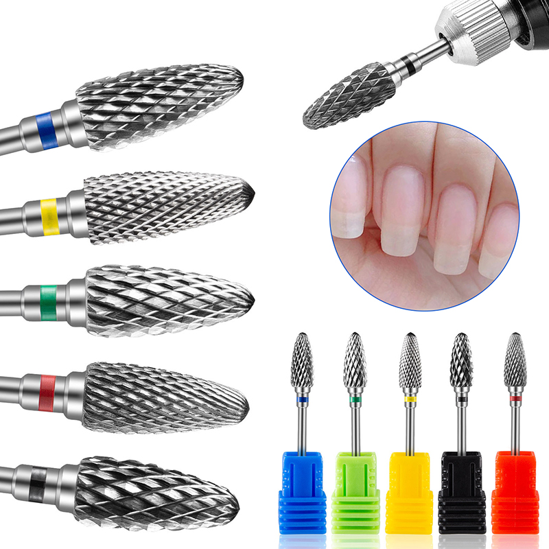 Toenail Router Bit HOT Tungsten Nail Drill Bit Diamond Electric Manicure Drill Bits For ...