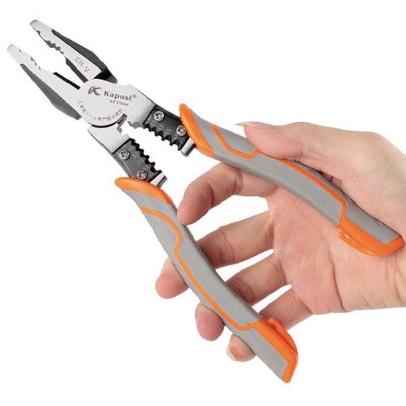 Bộ 3 kìm điện - cắt - nhọn đa năng công nghiệp nhật kapusi japan thép cr-v cao cấp