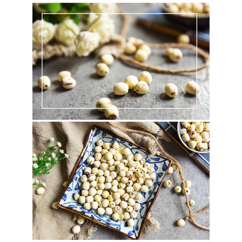 HẠT SEN KHÔ ĐỒNG THÁP - THƠM NGON - HẠT NẢY - 100G (TÁCH LẺ)