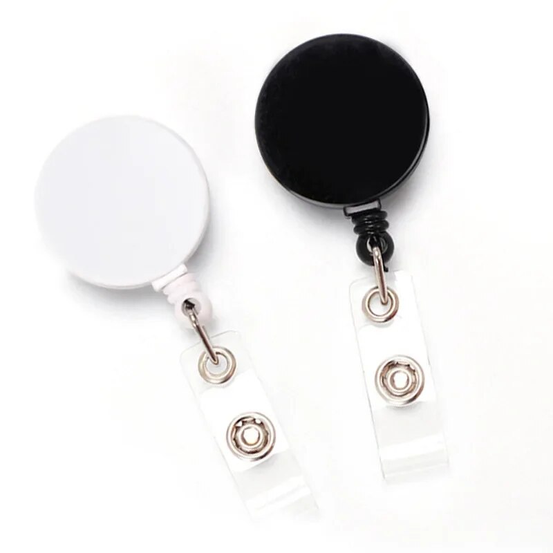 1pc ABS Retractable Keyring Extendable Metal Wire 60cm Keychain Clip Pull Key Ring Anti Lost ID Card Holder Key Chain