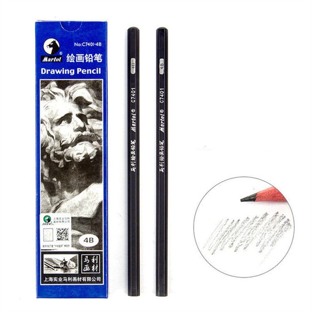 Snsdoj 12pcs sinh viên nghệ thuật bút chì màu đen nghệ thuật văn phòng phẩm 12b 14b 3b 4b 5b 6b 7b 8b 10b bút chì phác thảo hb 2h b 2b bút chì 2b bút chì vẽ