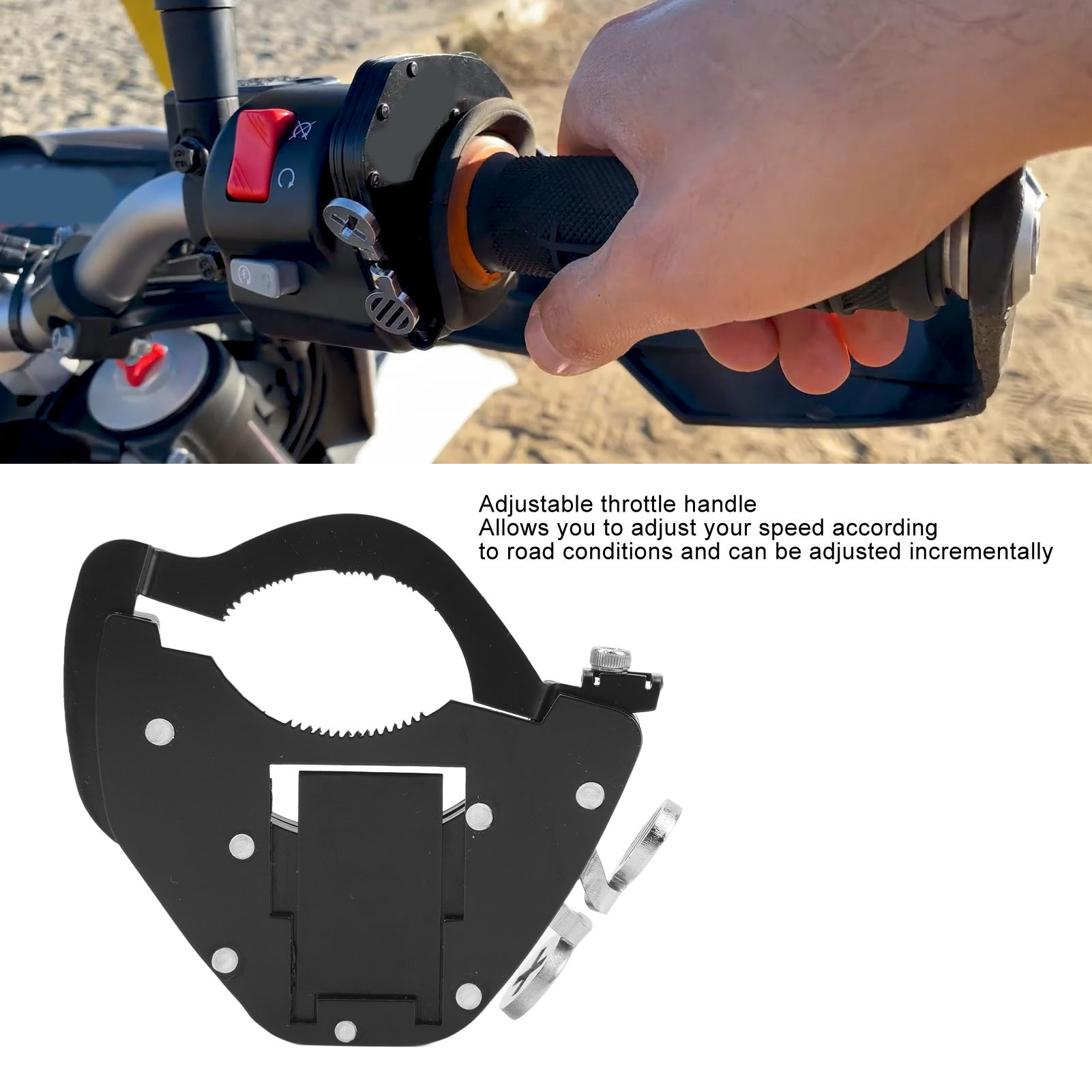 Universal Motorcycle Throttle Lock Thumb Driven Black Adjustable Rustproof Motorcycle Control Throttle Assist for Motorcycles