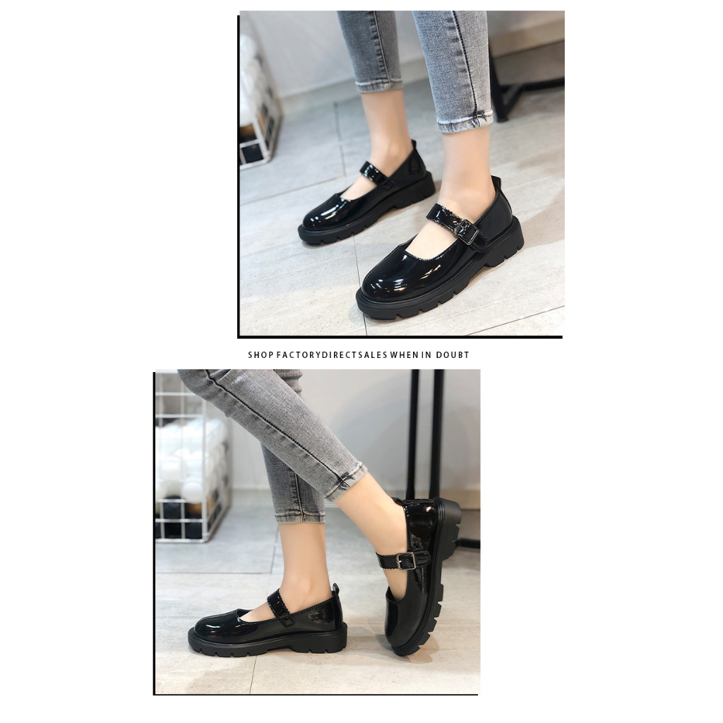 AA18-Giày nữ big size 40 41 42 43 44 đế bằng mũi tròn hack chân