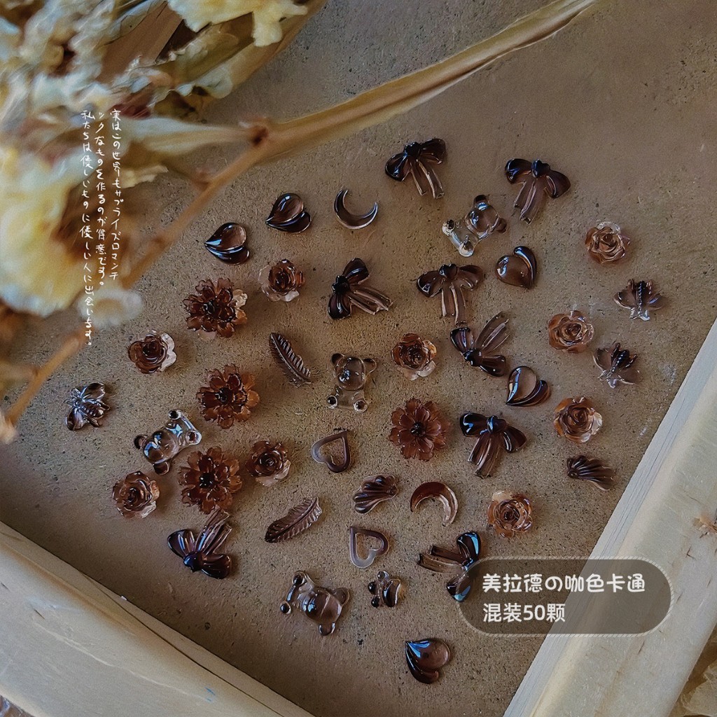 Hoa hồng nhựa trang trí móng - hoa hồng nhựa trang trí móng