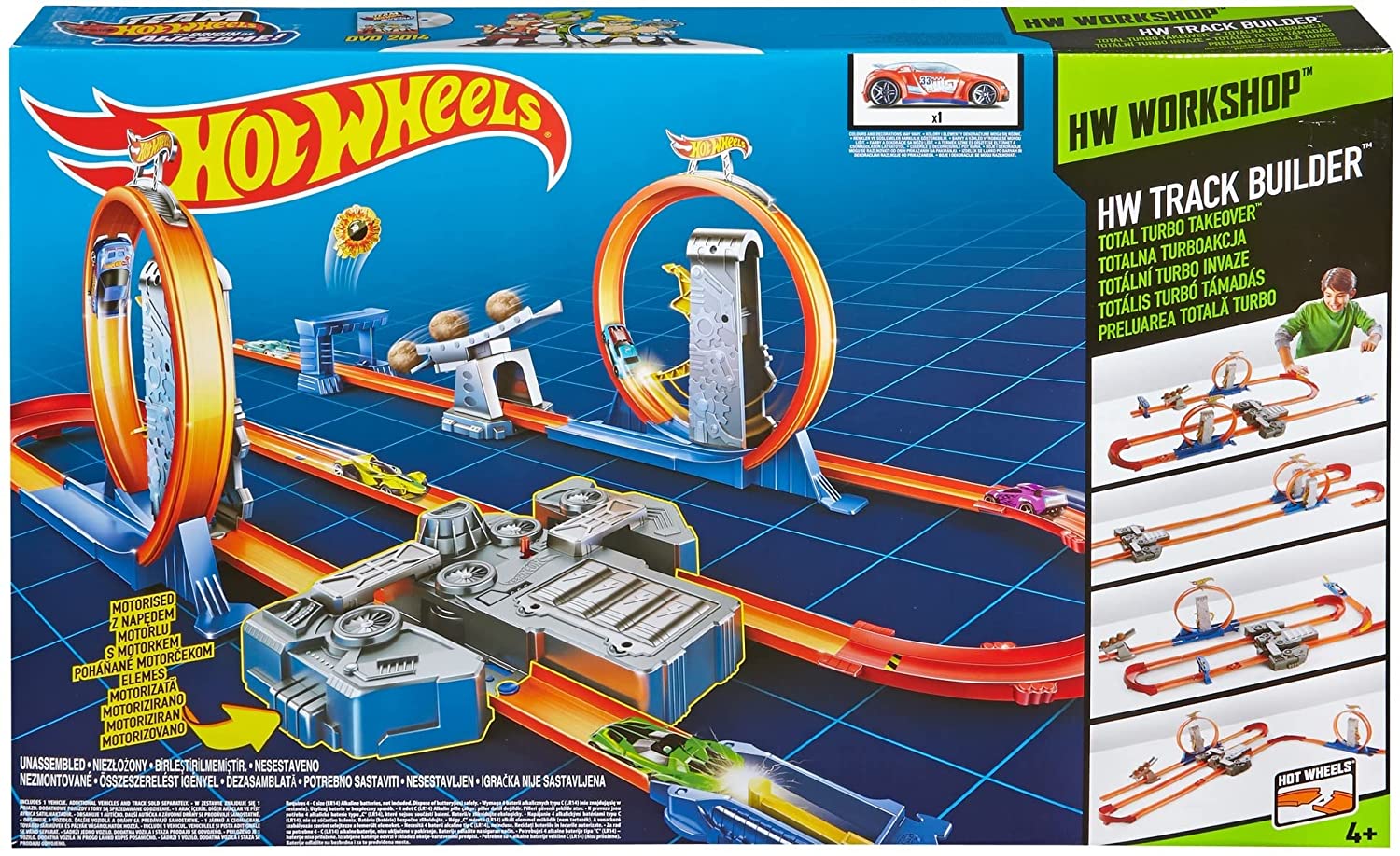 🔥INSTOCK🔥Hot Wheels Track Builder Total Turbo Takeover Track Set