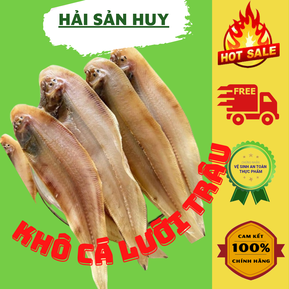 Khô cá lưỡi trâu 1kg Vựa Huy Béo cá khô thịt ngon , thơm béo đặc sản Cà Mau