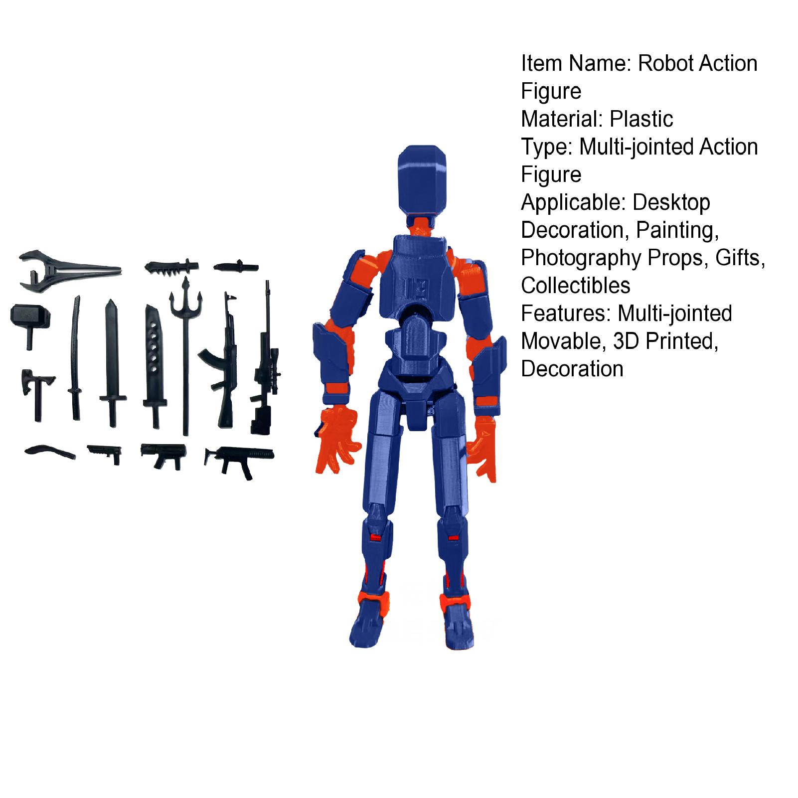 Childrenworld đa-nối Mô hình nhân vật 15 vũ khí Mô Hình Robot hành động mô hình nhân vật multi-nối di chuyển 3D in mô hình khớp nối Dummy figurine cho trẻ em người lớn ý tưởng quà tặng
