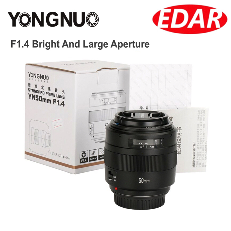Yongnuo YN 50mm Lens for Canon EF Standard Lens With Uv