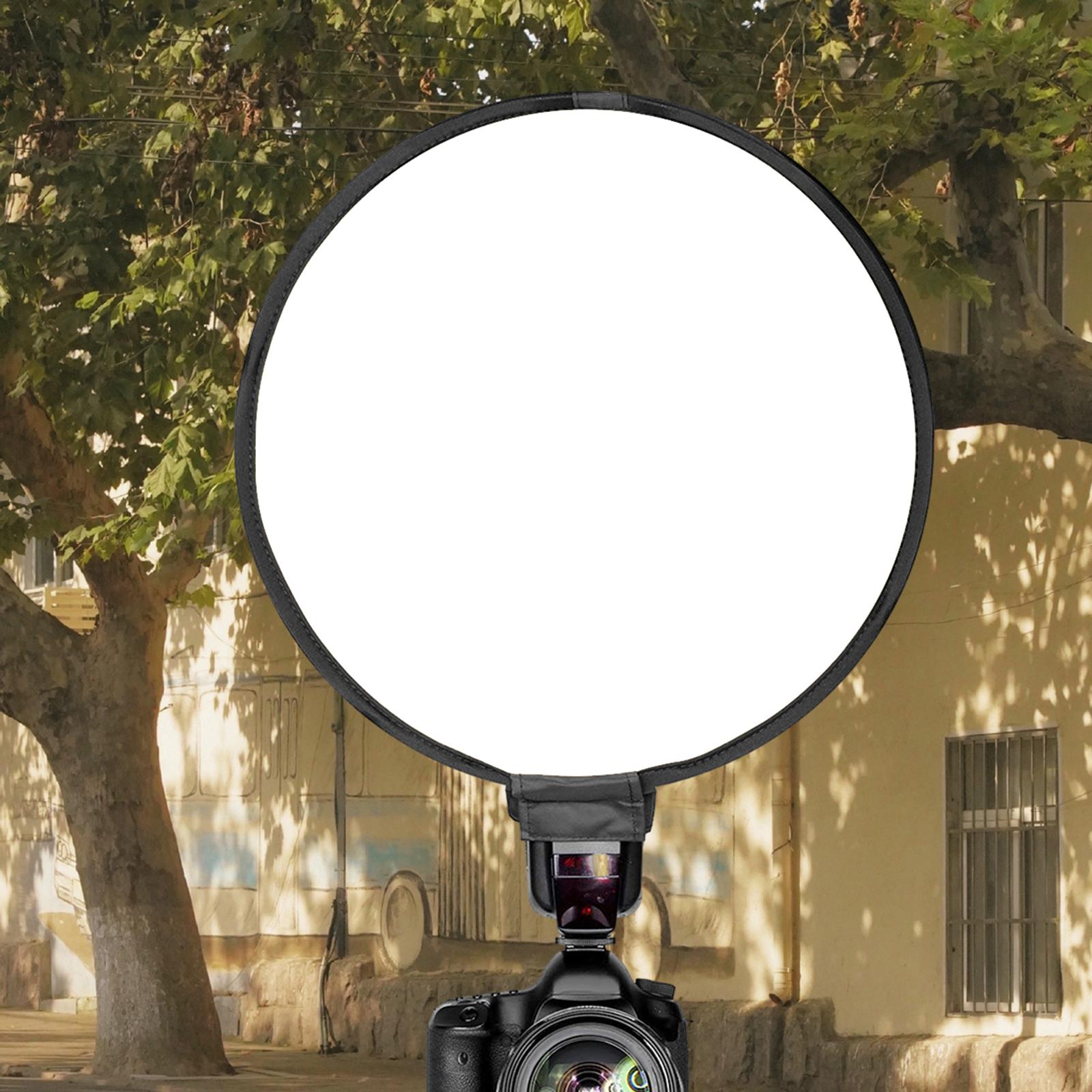 BNAUDIO Portable Flash Diffuser Round Softbox Foldable Disc 30cm