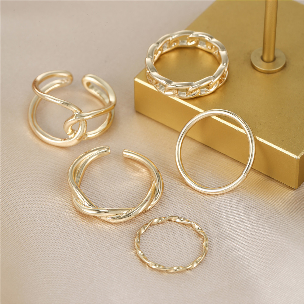 %E3%80%90Top%20Picks%E3%80%91Simple%205%20sets%20of%20open%20ring%20suit%20women's%20fashion%20design%20metal%20texture%20simple%20tail%20ring%20ring%20-%20Image%204