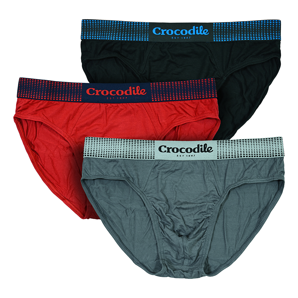 CROCODILE 3-Piece Mens Iconic Undergarment Bamboo Cotton Mini