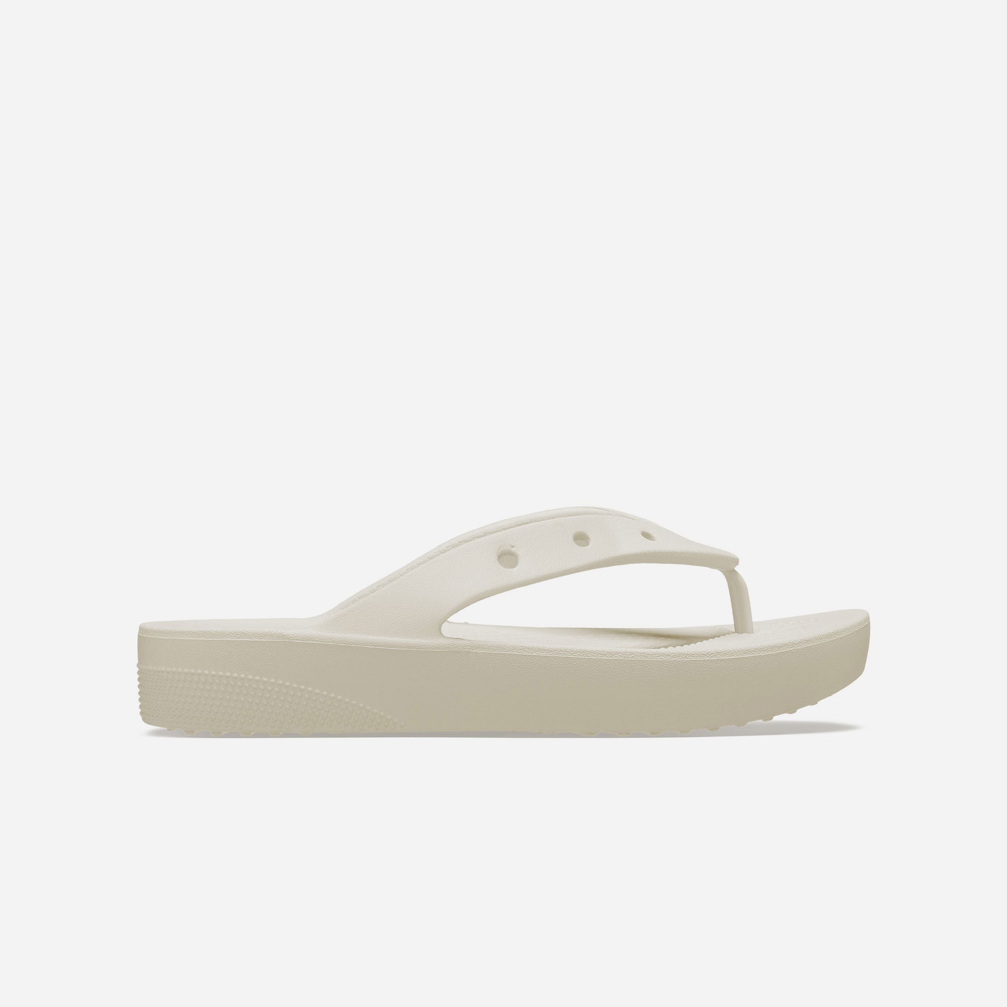 Dép Xỏ Ngón Nữ Crocs Platform Classic - Bone