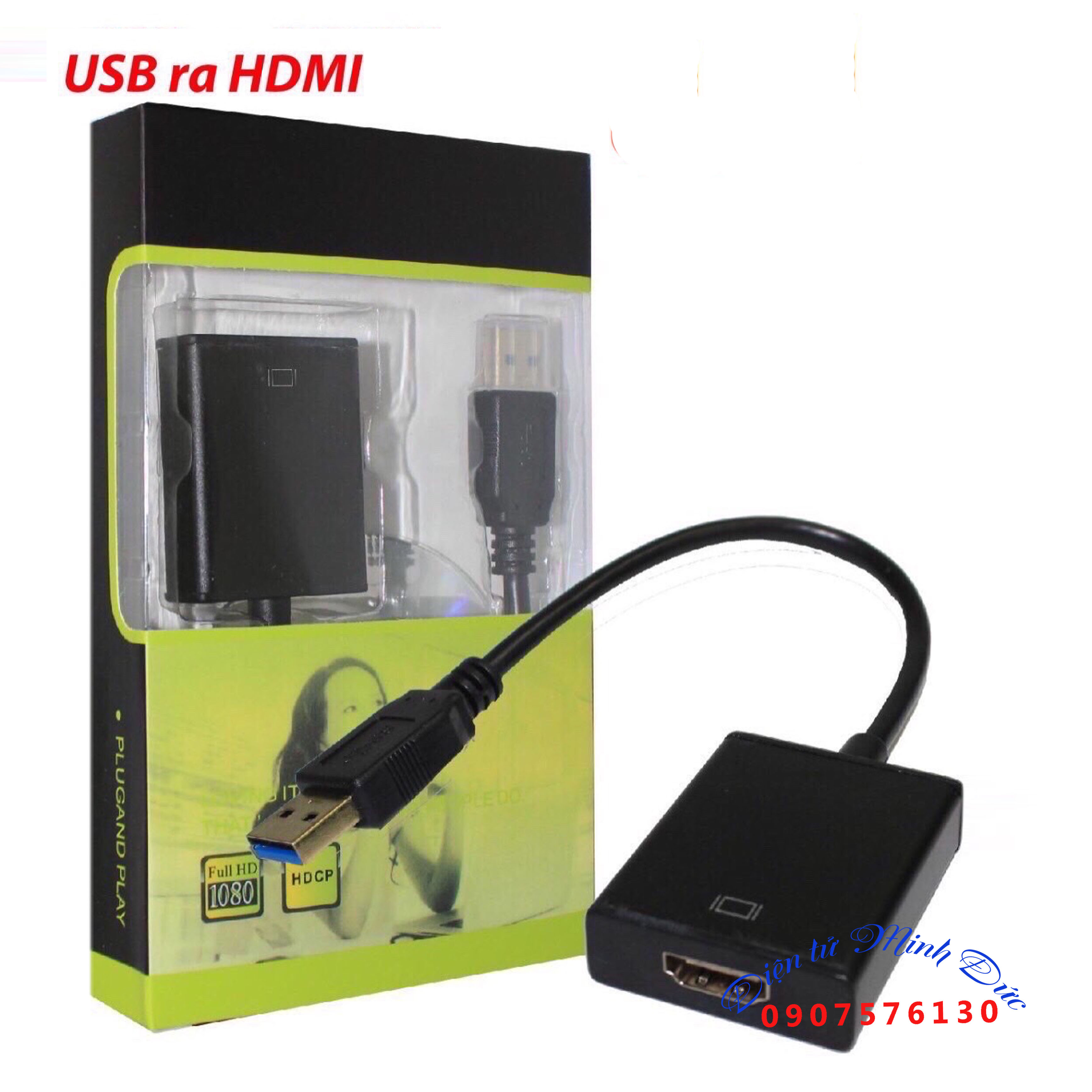 Cable USB 3.0 To HDMI - Cáp Chuyển USB 3.0 Sang HDMI
