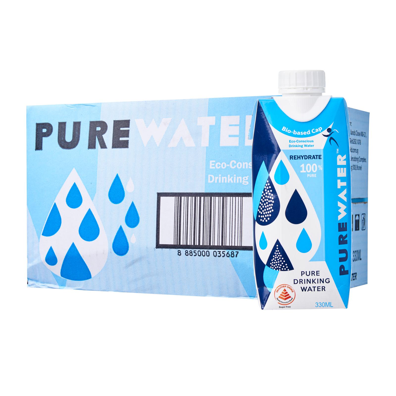 PURE WATER Packet Drinking Water 330ML Case Lazada Singapore